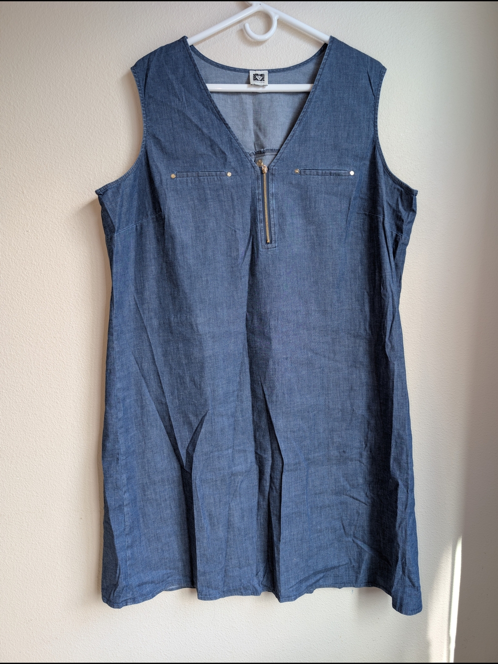 Anne Klein chambray shift dress Women's Size 1X